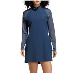 adidas Women's UPF 50 Navy Blue Long Sleeve Golf Dress with shorts  size M